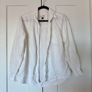 Universal Thread Linen Button Down Shirt Blouse, Size Large